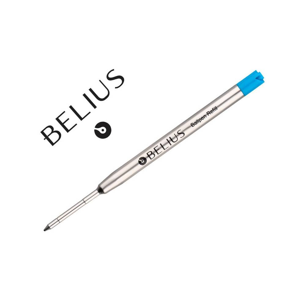 Recambio boligrafo belius azul 0,8 mm caja 3 unidades