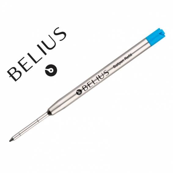 Recambio boligrafo belius azul 0,8 mm caja 3 unidades