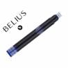 Tinta estilografica belius azul caja 6 cartuchos - BB319