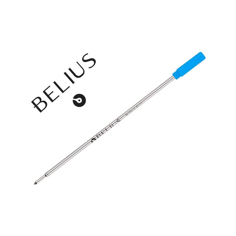 Recambio boligrafo belius con rosca azul caja 3 unidades