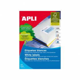 Etiqueta adhesiva apli 2423 tamaño 199,6x144,5 mm fotocopiadora laser ink-jet caja con 100 hojas din a4