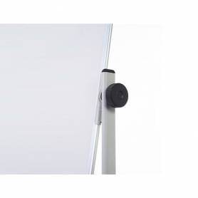 Pizarra blanca q-connect doble cara melamina marco de aluminio 120x90 cm giratoria