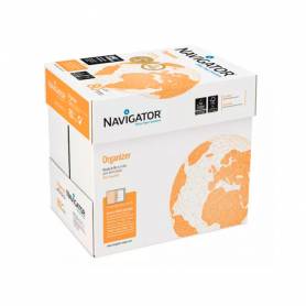 Papel fotocopiadora navigator din a4 80 gramos 2 taladros papel multiuso ink-jet y laser paquete de 500 hojas