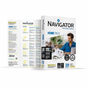 Papel fotocopiadora navigator home pack din a4 80 gramos paquete de 250 hojas