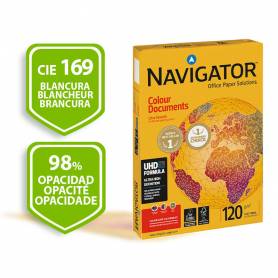 Papel fotocopiadora navigator din a4 120 gramos paquete de 250 hojas