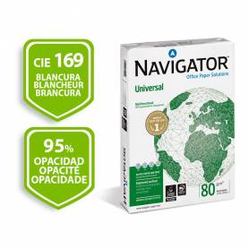 Papel fotocopiadora navigator din a3 80 gramos papel multiuso ink-jet y laser paquete de 500 hojas