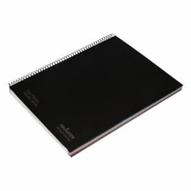 Cuaderno espiral navigator a4 micro tapa forrada 120h 80gr cuadro 5mm 5 bandas 4 taladros color negro