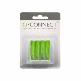 Pila q-connect alcalina aaa blister con 4 unidades