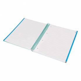 Cuaderno espiral navigator a4 micro tapa forrada 120h 80gr horizontal 5 banda 4 taladros color menta