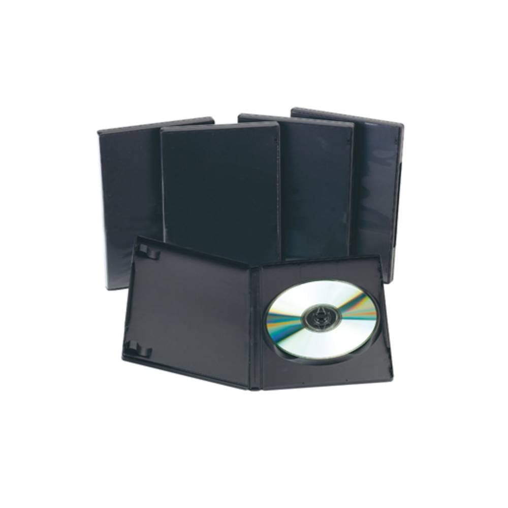 Caja dvd q-connect -con interior negro -pack de 5 unidades