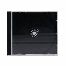 Caja de cd q-connect -con interior negro -pack de 10 unidades