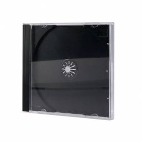 Caja de cd q-connect -con interior negro -pack de 10 unidades