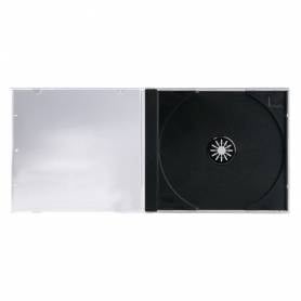 Caja de cd q-connect -con interior negro -pack de 10 unidades