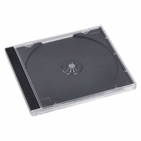 Caja de cd q-connect -con interior negro -pack de 10 unidades