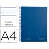 Cuaderno espiral navigator a4 micro tapa forrada 120h 80gr horizontal 5 bandas 4 taladros color azul marino - NA31