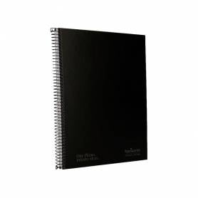 Cuaderno espiral navigator a4 micro tapa forrada 80h 80 gr cuadro 5mm 1 banda color negro