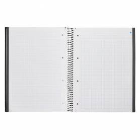 Cuaderno espiral navigator a4 micro tapa forrada 80h 80 gr cuadro 5mm 1 banda color negro