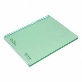 Cuaderno espiral navigator a4 micro tapa forrada 80h 80gr cuadro 5mm 1 banda color menta