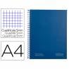 Cuaderno espiral navigator a4 micro tapa forrada 80h 80gr cuadro 5mm una banda color azul marino - NA19