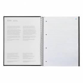 Cuaderno espiral navigator a4 micro tapa forrada 80h 80gr horizontal 1 banda color negro