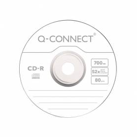 Cd-r q-connect capacidad 700mb duracion 80min velocidad 52x bote de 25 unidades