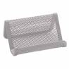 Portatarjetas q-connect metalico plata 11x7,5x5 cm - KF04729