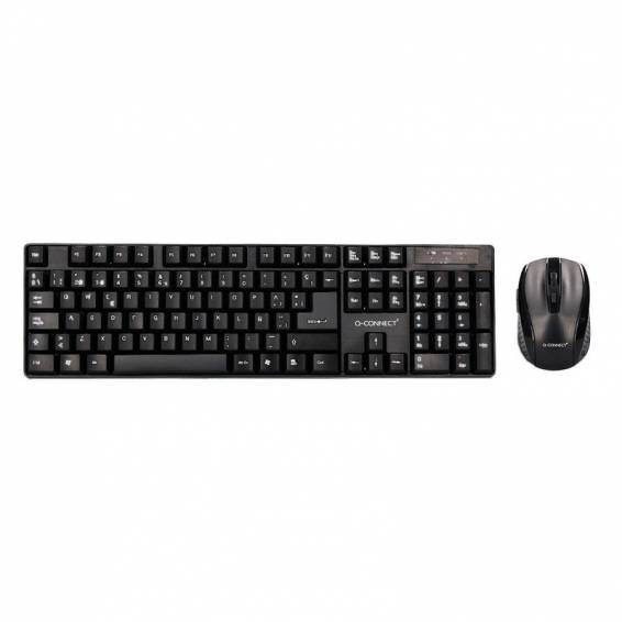 Set teclado + raton inalambrico q-connect 2.4g negro compatible windows