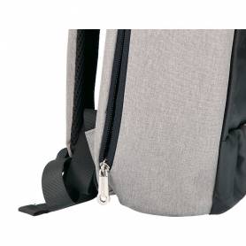 Mochila para portatil q-connect 18/ negra / gris poliester impermeable 460x170x310 mm