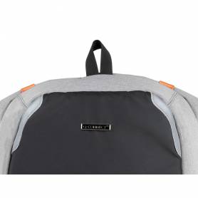 Mochila para portatil q-connect 18/ negra / gris poliester impermeable 460x170x310 mm