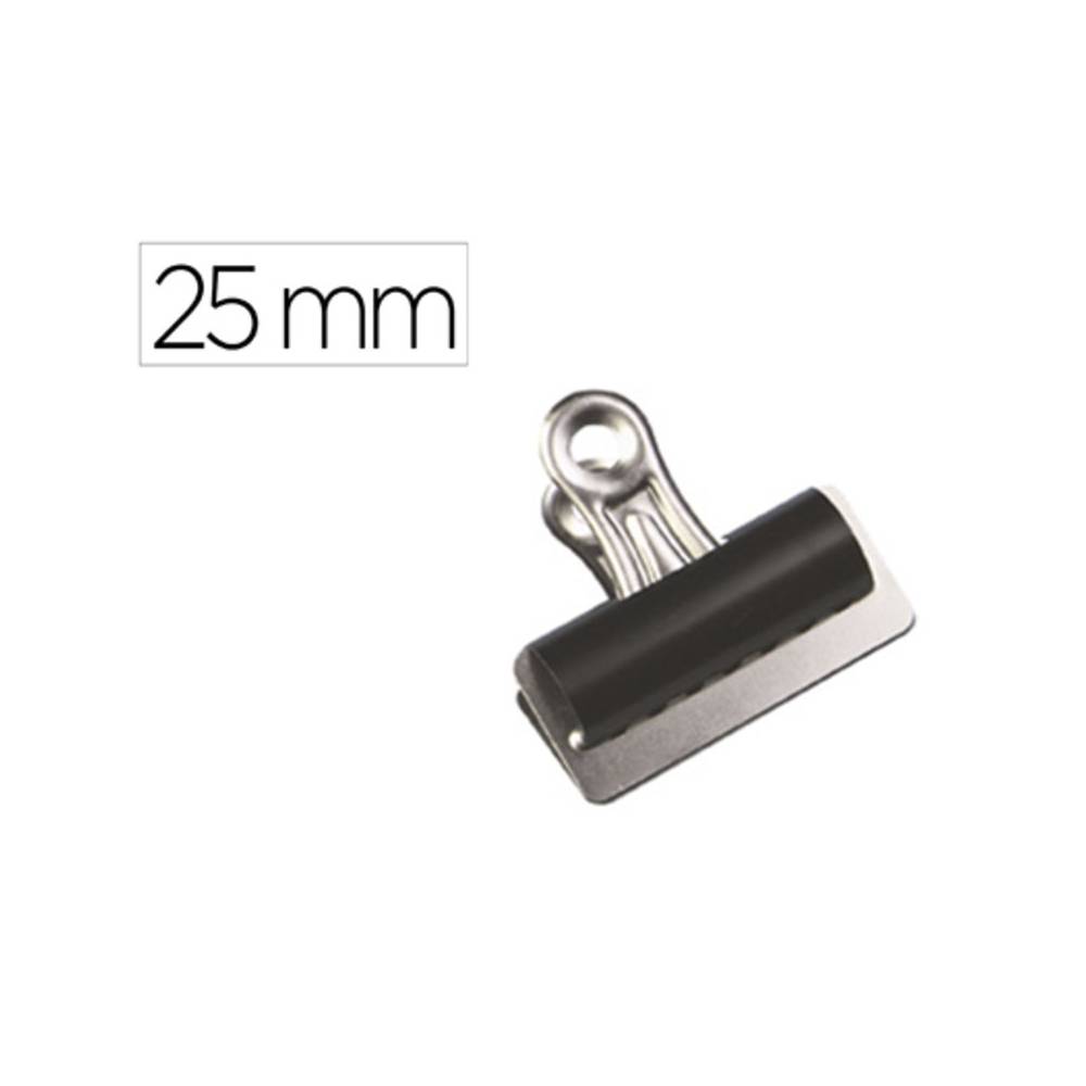 Pinza metalica q-connect pala fija 25 mm caja de 10 unidades