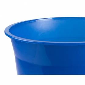 Papelera plastico q-connect azul translucido 13 litros 275x285 mm