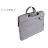 Funda para portatil q-connect 15,6/ con asas retractiles cremallera 3 bolsillos exteriores gris - KF17242