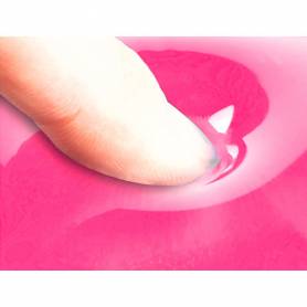 Alfombrilla para raton q-connect reposamuñecas de gel pvc color rosa 210x245x20 mm