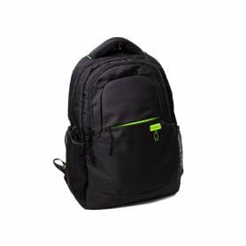 Mochila para portatil q-connect 15,6/ negra con asa 2 bolsillos exteriores 320x430x140 mm