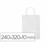 Bolsa papel q-connect celulosa blanco s con asa retorcida 240x320x10 mm - KF03745