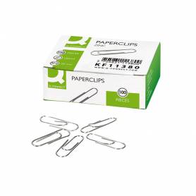 Clips zinc q-connect n 1 labiados 20 mm caja de 100 unidades