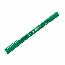 Rotulador q-connect marcador permanente doble punta color verde 0,4 mm y 1 mm