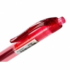 Boligrafo q-connect sigma retractil con sujecion de caucho tinta gel 0,5 mm color rojo