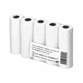 Rollo sumadora termico q-connect 57 mm ancho x 35 mm diametro para tpv sin bisfenol a papel de 70 g/m2