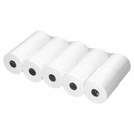 Rollo sumadora termico q-connect 57 mm ancho x 47mm diametro para tpv sin bisfenol a papel de 70 g/m2