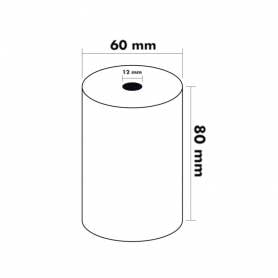 Rollo sumadora termico q-connect 80 mm ancho x 60 mm diametro sin bisfenol a papel de 70 g/m2