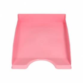 Bandeja sobremesa plastico q-connect rosa pastel opaco 240x70x340mm