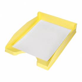 Bandeja sobremesa plastico q-connect amarillo pastel opaco 240x70x340mm