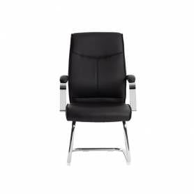 Silla q-connect escritorio mod ena simil piel base metalica alt max 1050 anc 630 prof 650 color negro