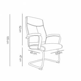 Silla q-connect escritorio mod ena simil piel base metalica alt max 1050 anc 630 prof 650 color gris