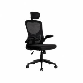 Silla q-connect ergonomica pal ermo malla base nylon alt max 1300 anc 610 prof 600 ruedas premium color negro