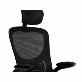 Silla q-connect ergonomica pal ermo malla base nylon alt max 1300 anc 610 prof 600 ruedas premium color negro