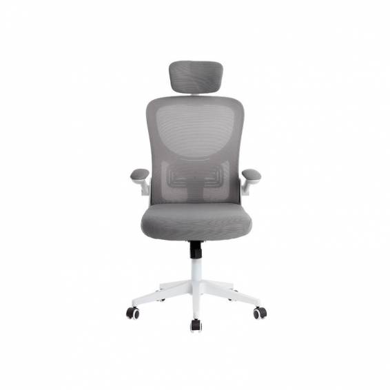 Silla q-connect ergonomica pal ermo malla base nylon alt max 1300 anc 610 prof 600 ruedas premium color blanco gris