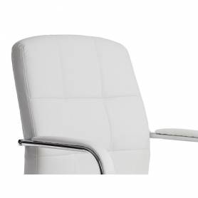 Silla q-connect escritorio pia ve simil piel base metalica alt max 1050 anc 610 prof 680 color blanco