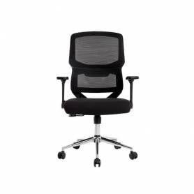 Silla q-connect oficina lucca malla base metalica alt max 1090 anc 700 prof 650 ruedas premium color negro